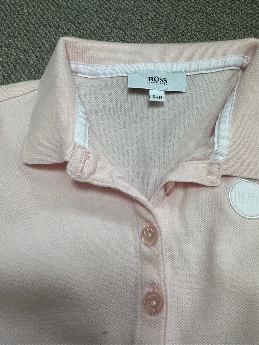 BOSS Girls Pale Pink Polo Dress - Picture 11 of 11